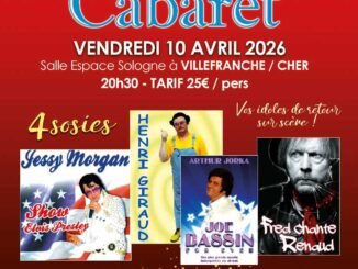 affiche soirée cabaret avec photos de 4 sosies
