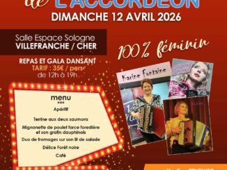 affiche de l'après midi spécial accordéon avec repas et orchestre