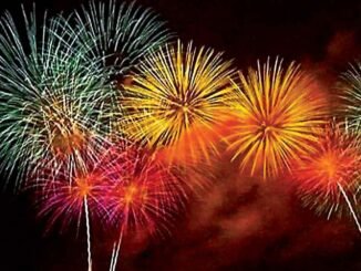 photo d'un feu d'artifice, bouquet final