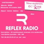 affiche "reflex radio" sur fond rose