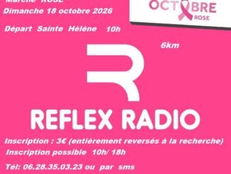 affiche "reflex radio" sur fond rose