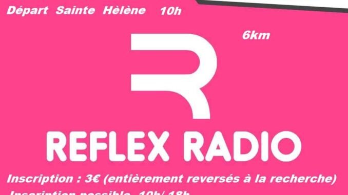 affiche "reflex radio" sur fond rose