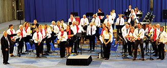 photo de l'orches d'harmonie des Montils sur scène